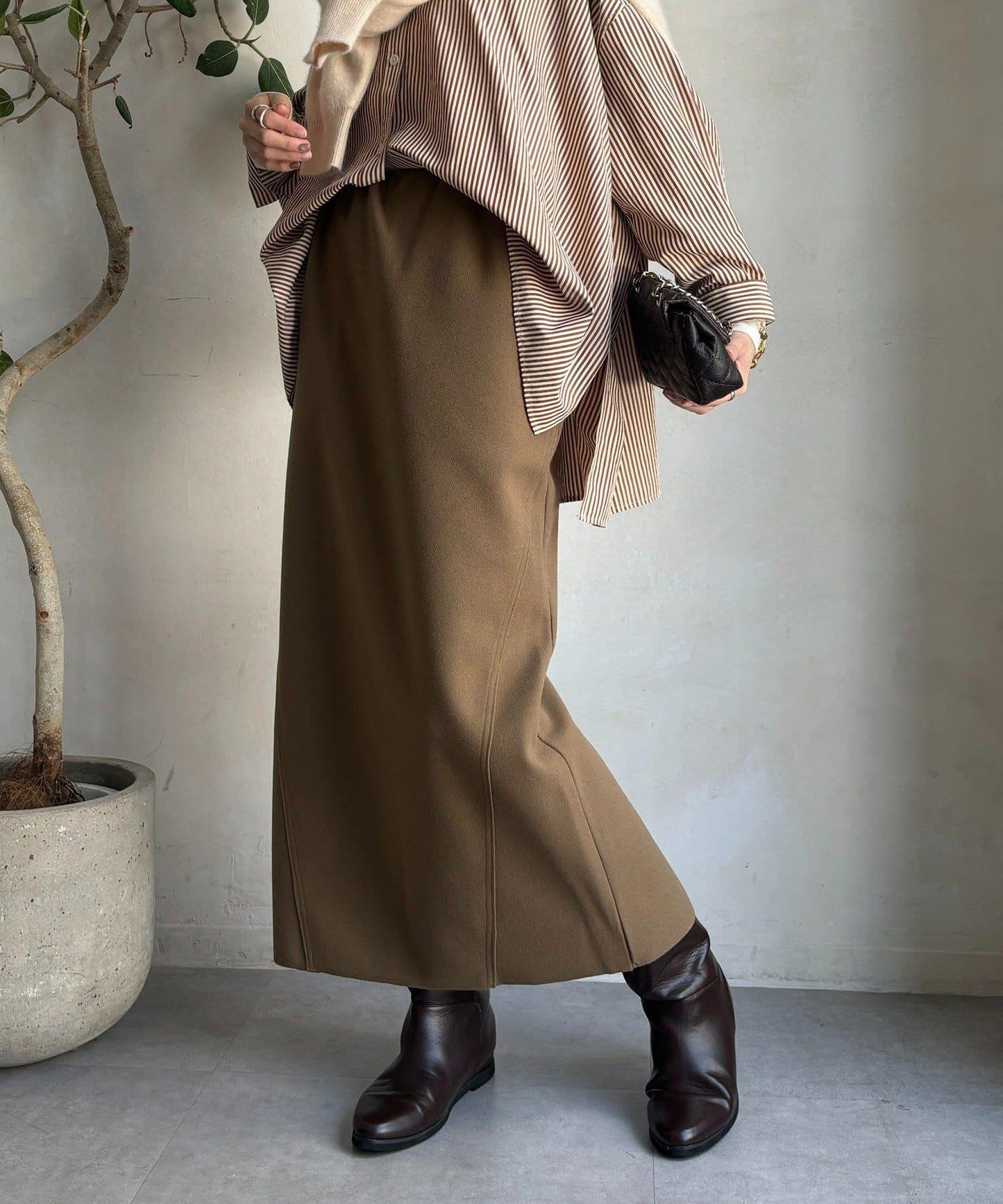 羊毛混紡針織半身裙