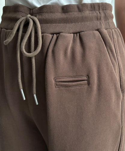 微喇叭衛衣面料長褲