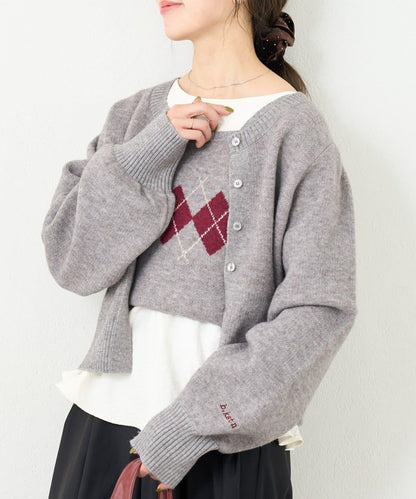 B 菱格吊帶套裝開衫