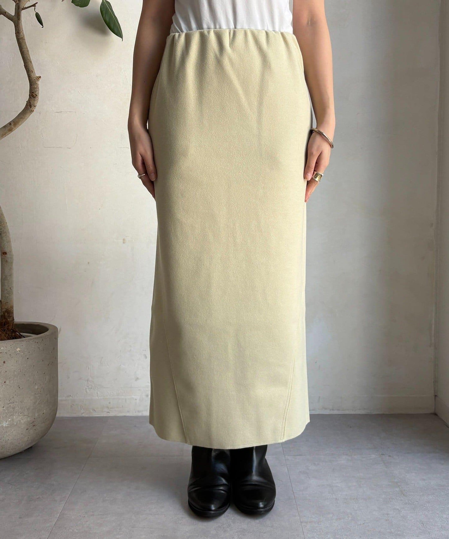 羊毛混紡針織半身裙