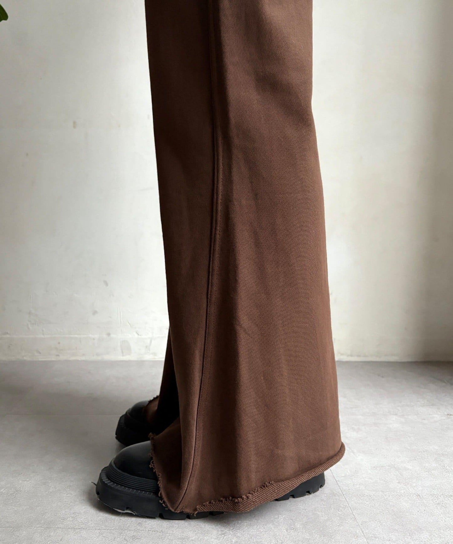 微喇叭衛衣面料長褲