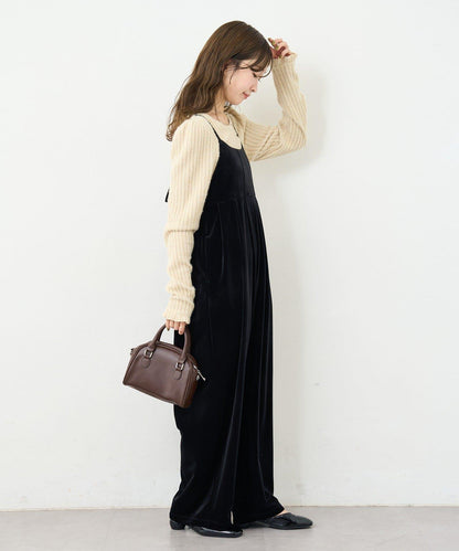 【S.M尺碼可選】B 天鵝絨揹帶褲