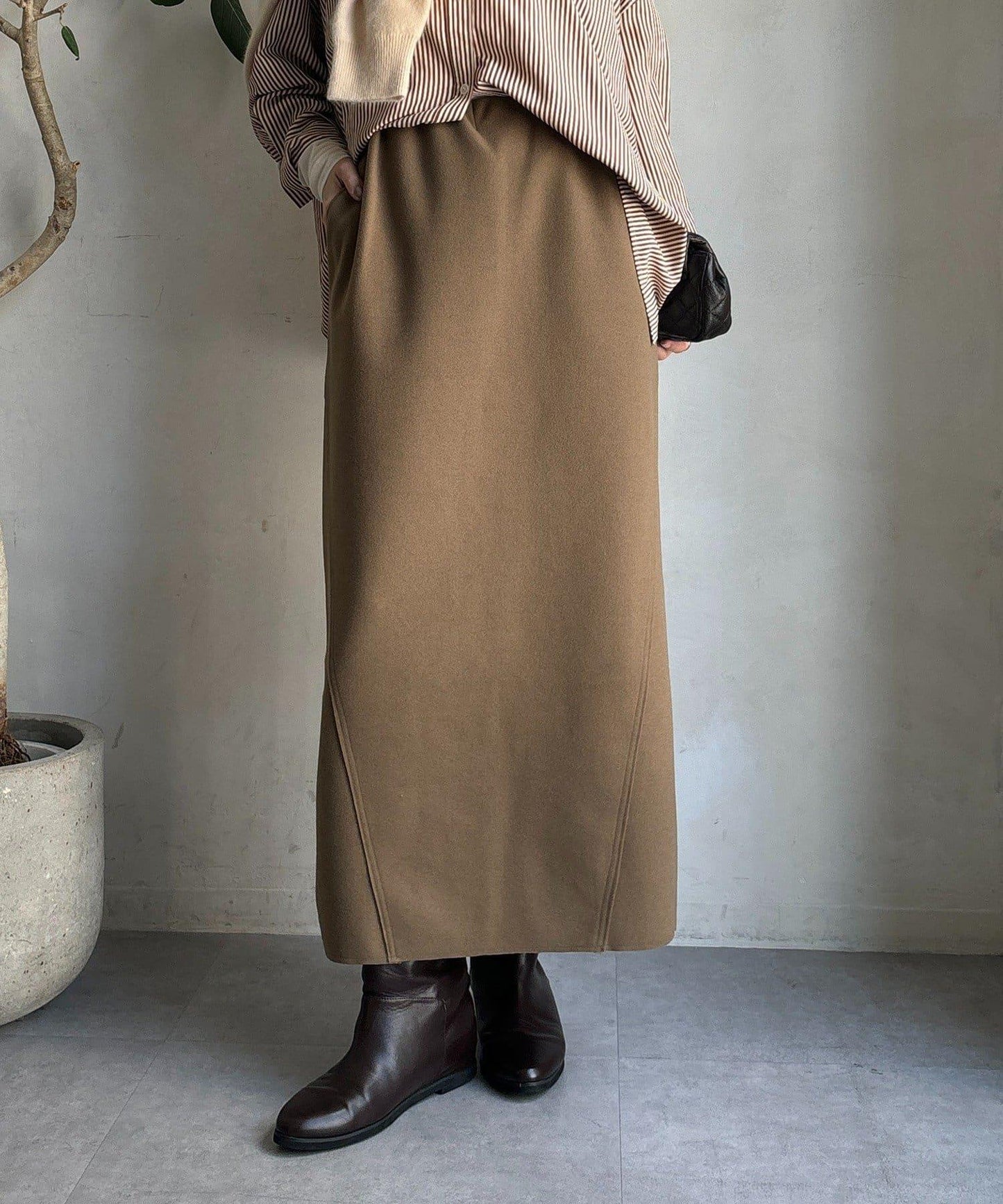 羊毛混紡針織半身裙