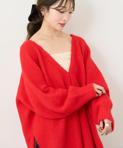 【5色可選/前後兩穿】B針織寬鬆開衫