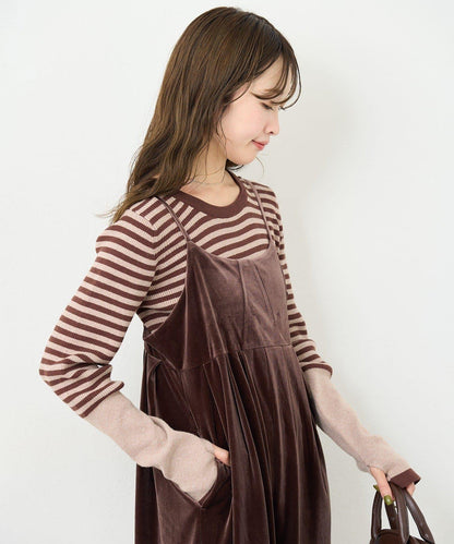 【S.M尺碼可選】B 天鵝絨揹帶褲