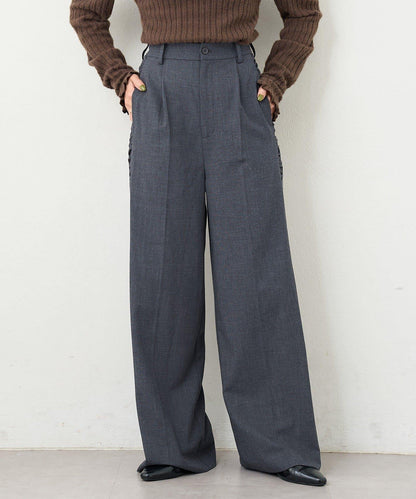 【3尺碼可選/高個子尺碼/小個子尺碼】B側抽褶西裝褲