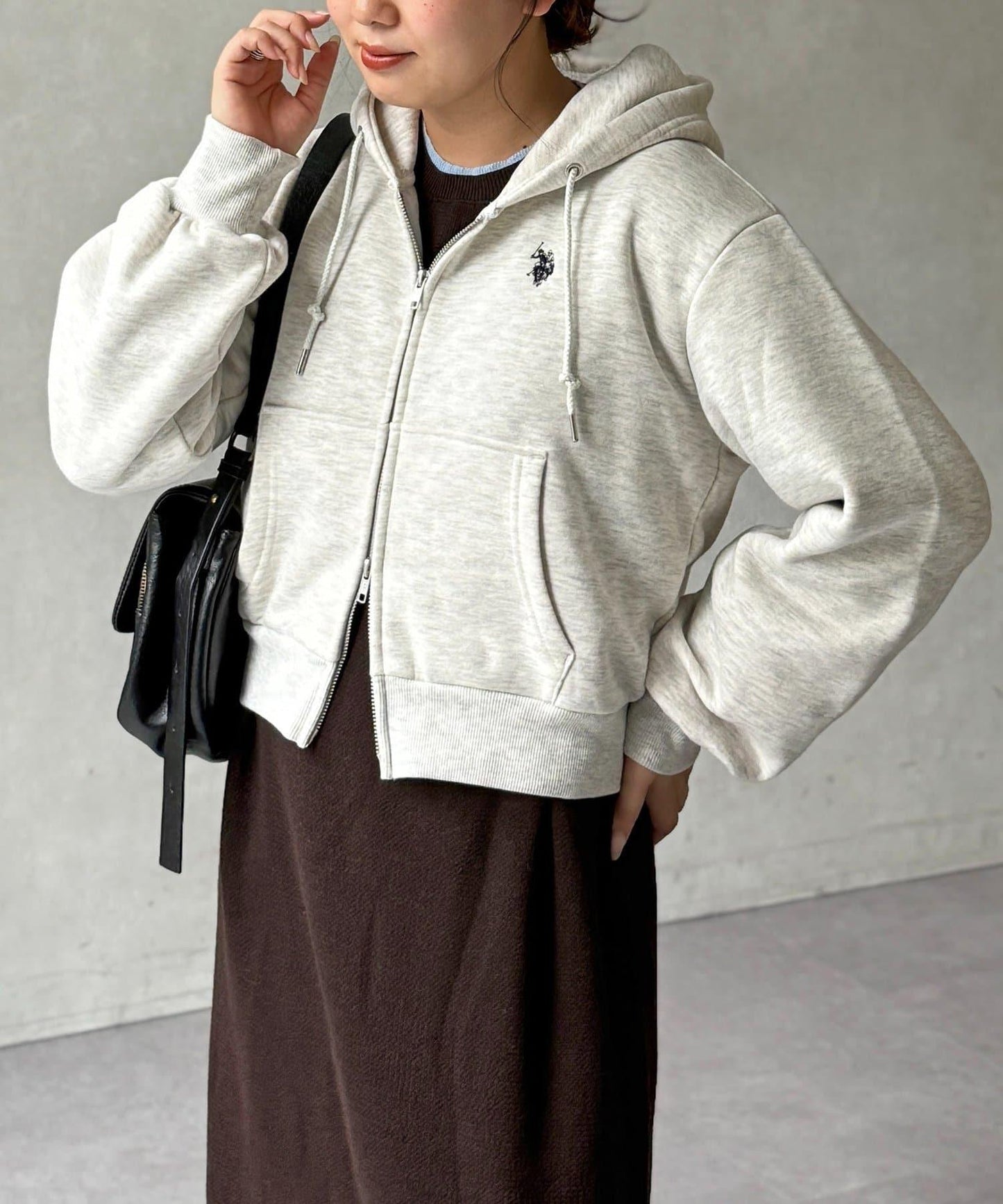 【U.S. POLO ASSN.】加絨短款衛衣