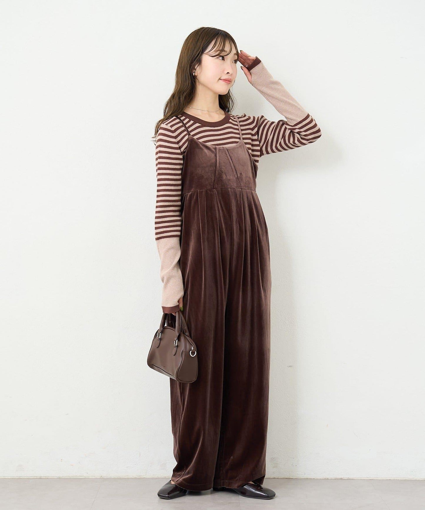 【S.M尺碼可選】B 天鵝絨揹帶褲