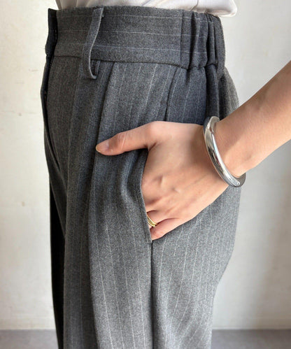 柔軟起毛彈力長褲