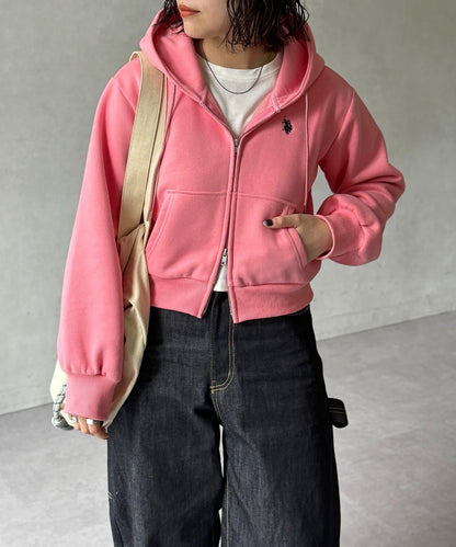 【U.S. POLO ASSN.】加絨短款衛衣