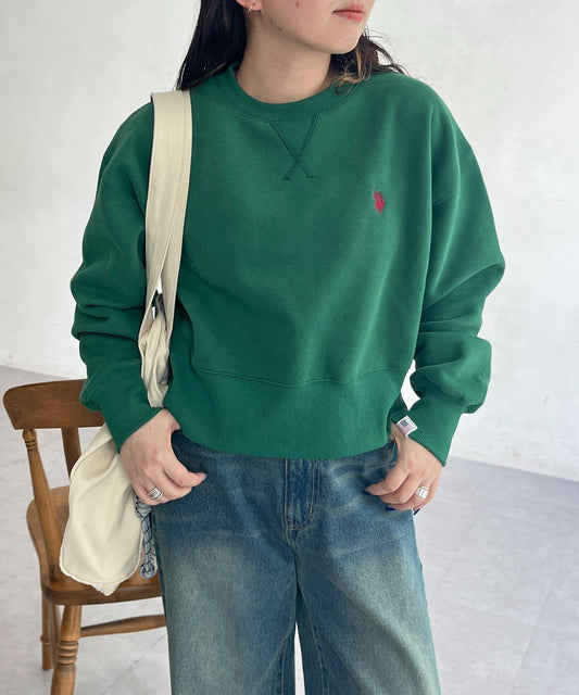 【U.S. POLO ASSN.】短款加絨套頭衫