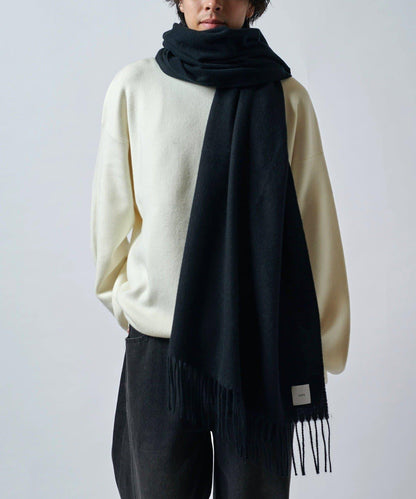 羊絨觸感彩色長款圍巾