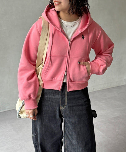 【U.S. POLO ASSN.】加絨短款衛衣