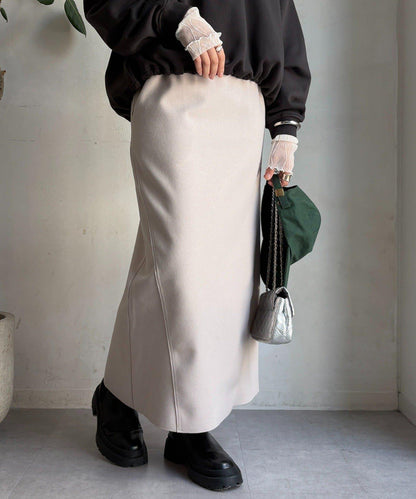 羊毛混紡針織半身裙