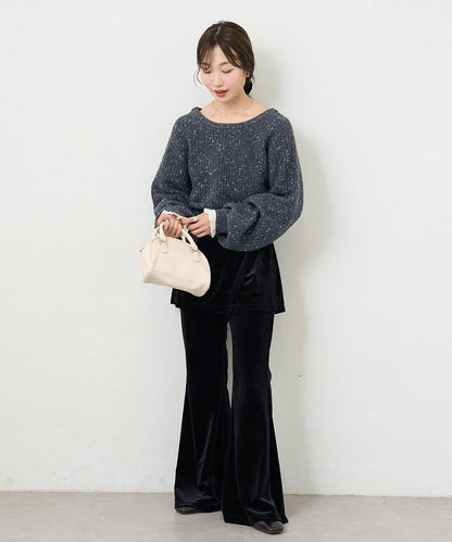 【前後兩穿】B 閃粉後開衩套頭衫