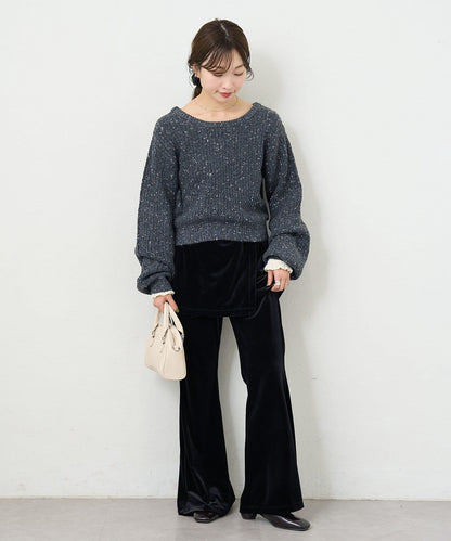 【2尺碼可選/適合身材嬌小】B天鵝絨半身裙褲