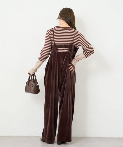 【S.M尺碼可選】B 天鵝絨揹帶褲