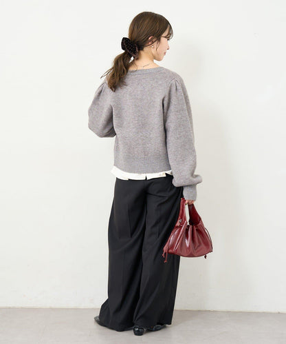 B 菱格吊帶套裝開衫