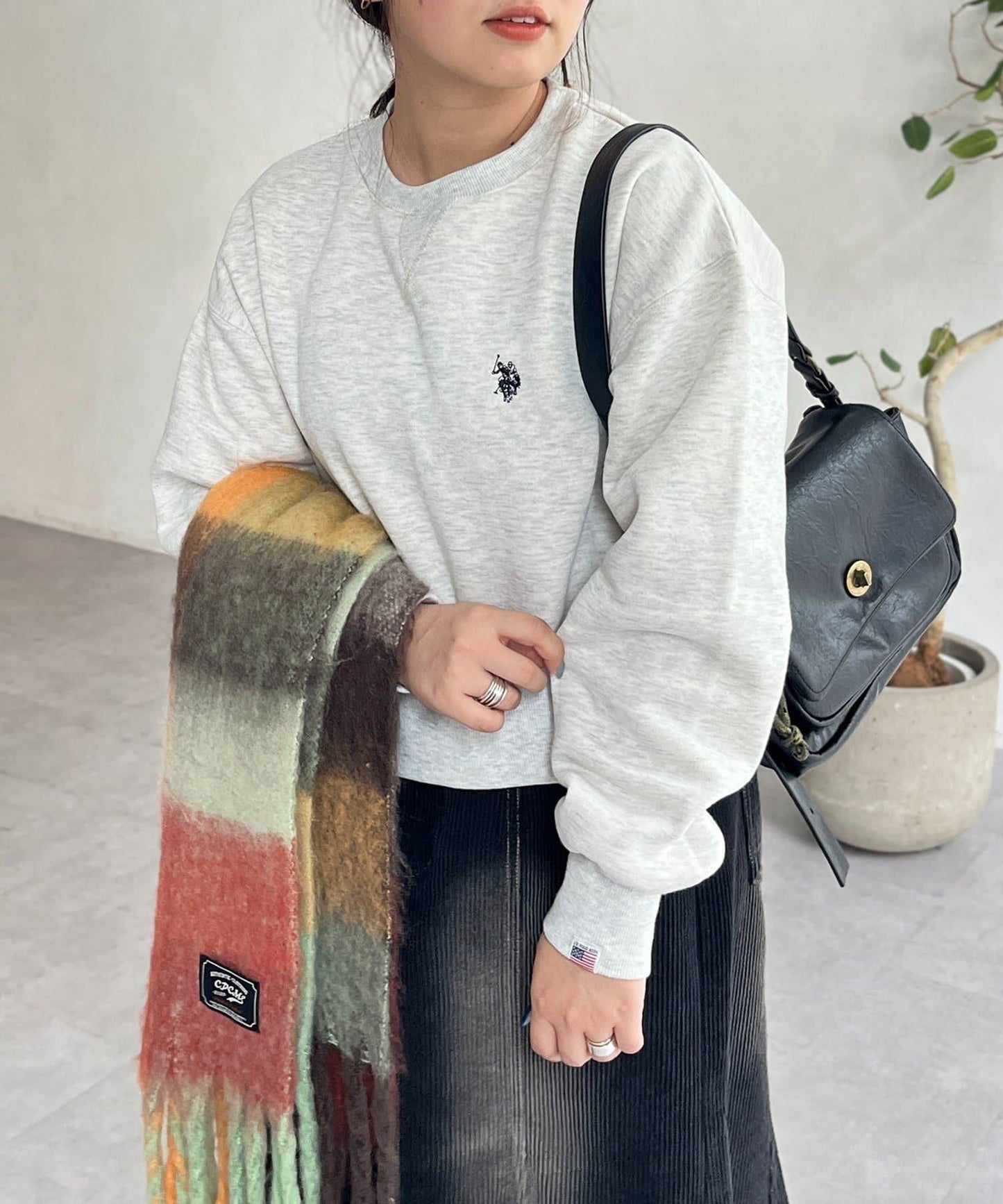 【U.S. POLO ASSN.】短款加絨套頭衫