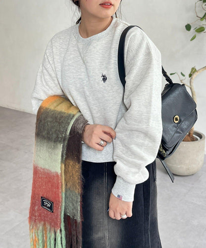 【U.S. POLO ASSN.】短款加絨套頭衫