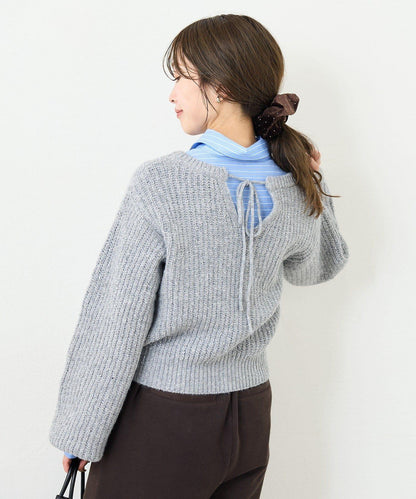 【前後兩穿】B 閃粉後開衩套頭衫