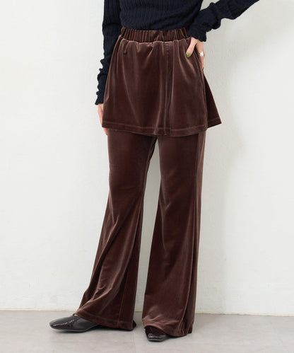 【2尺碼可選/適合身材嬌小】B天鵝絨半身裙褲