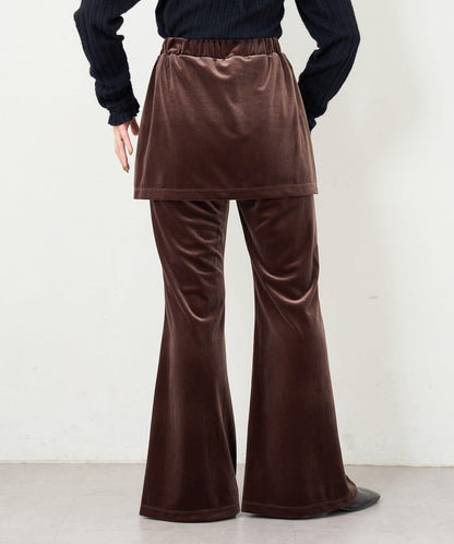 【2尺碼可選/適合身材嬌小】B天鵝絨半身裙褲