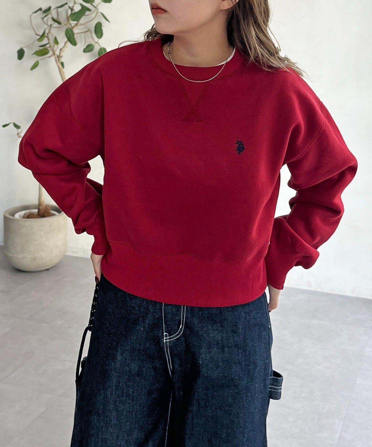 【U.S. POLO ASSN.】短款加絨套頭衫