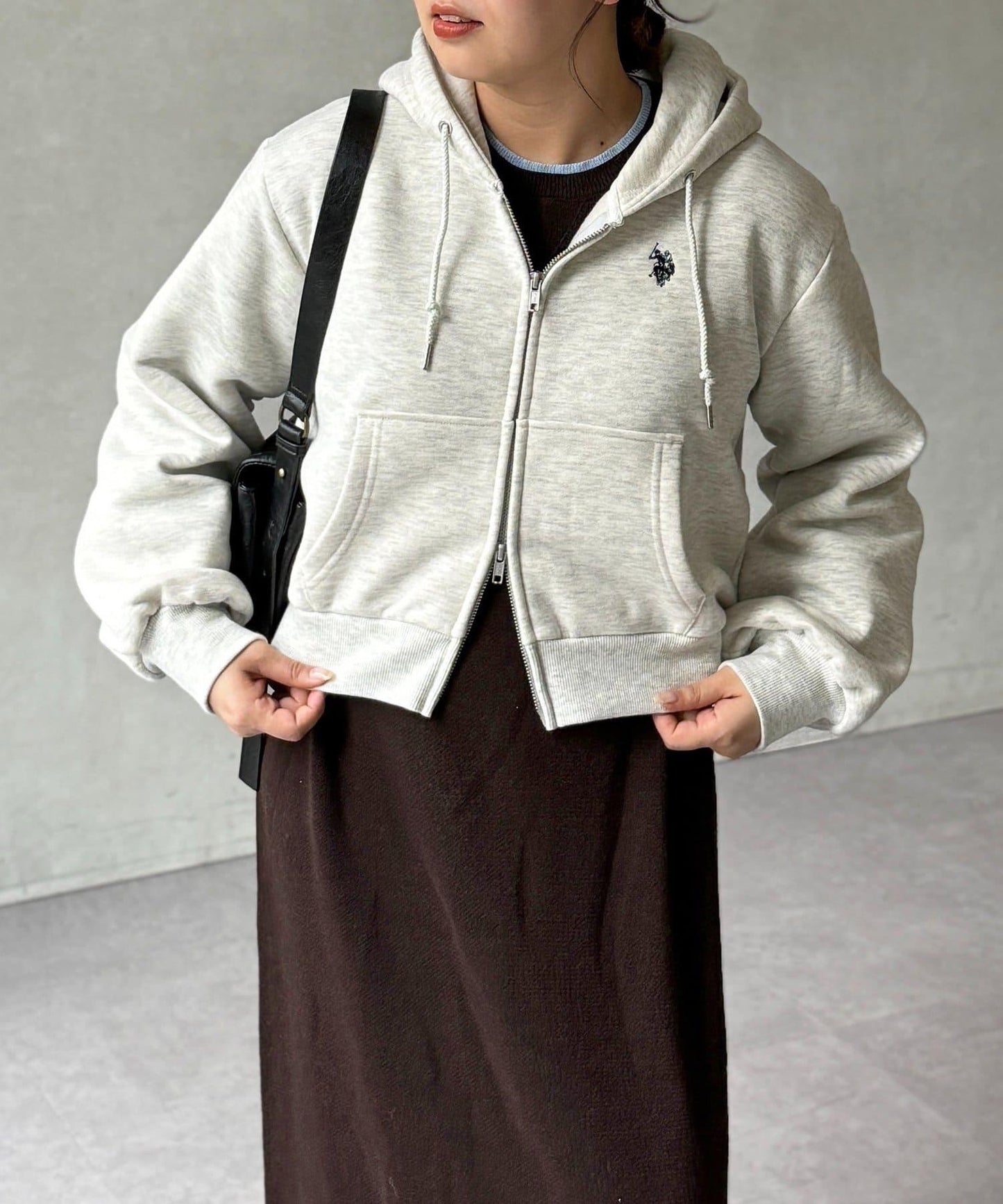 【U.S. POLO ASSN.】加絨短款衛衣