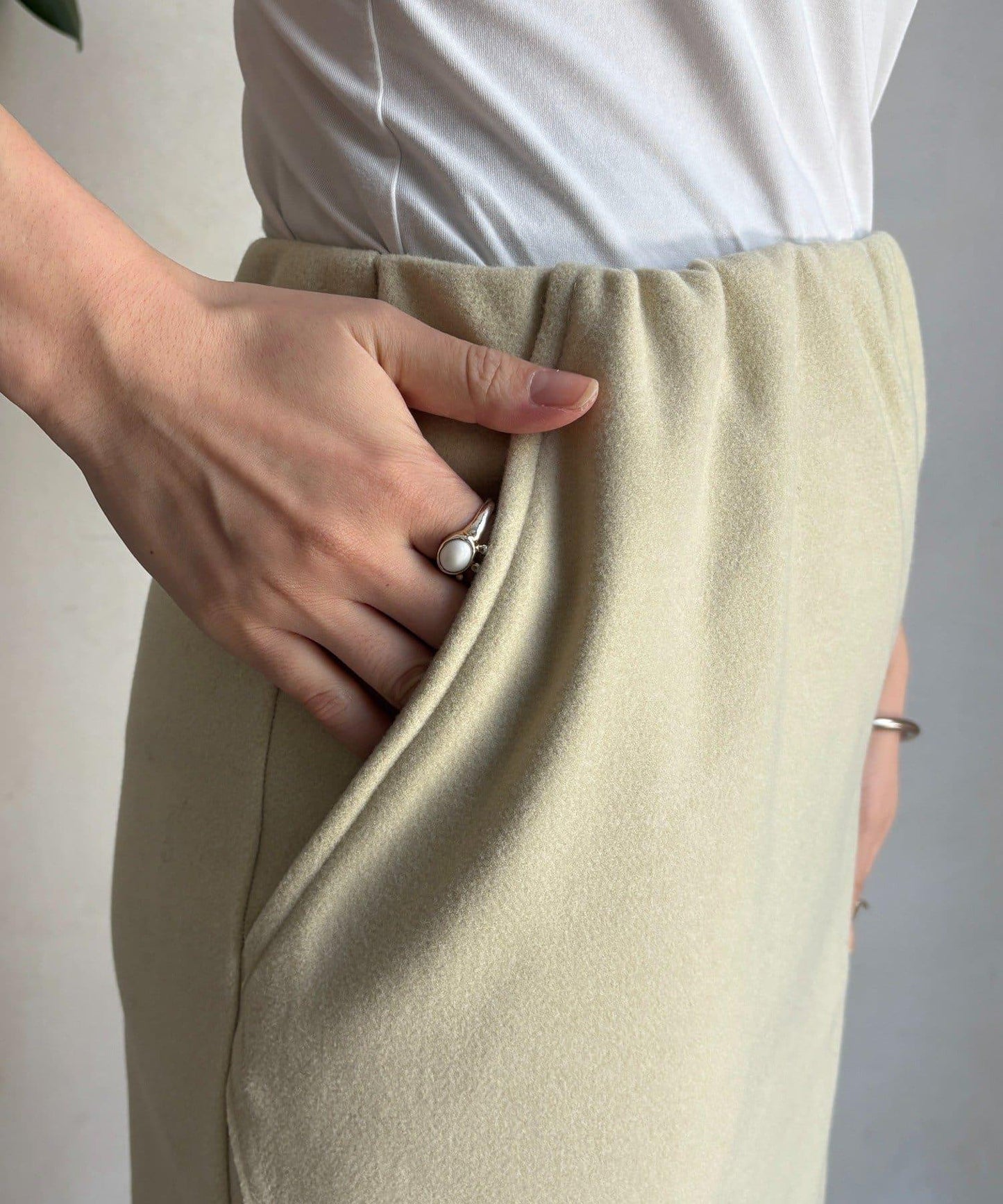 羊毛混紡針織半身裙