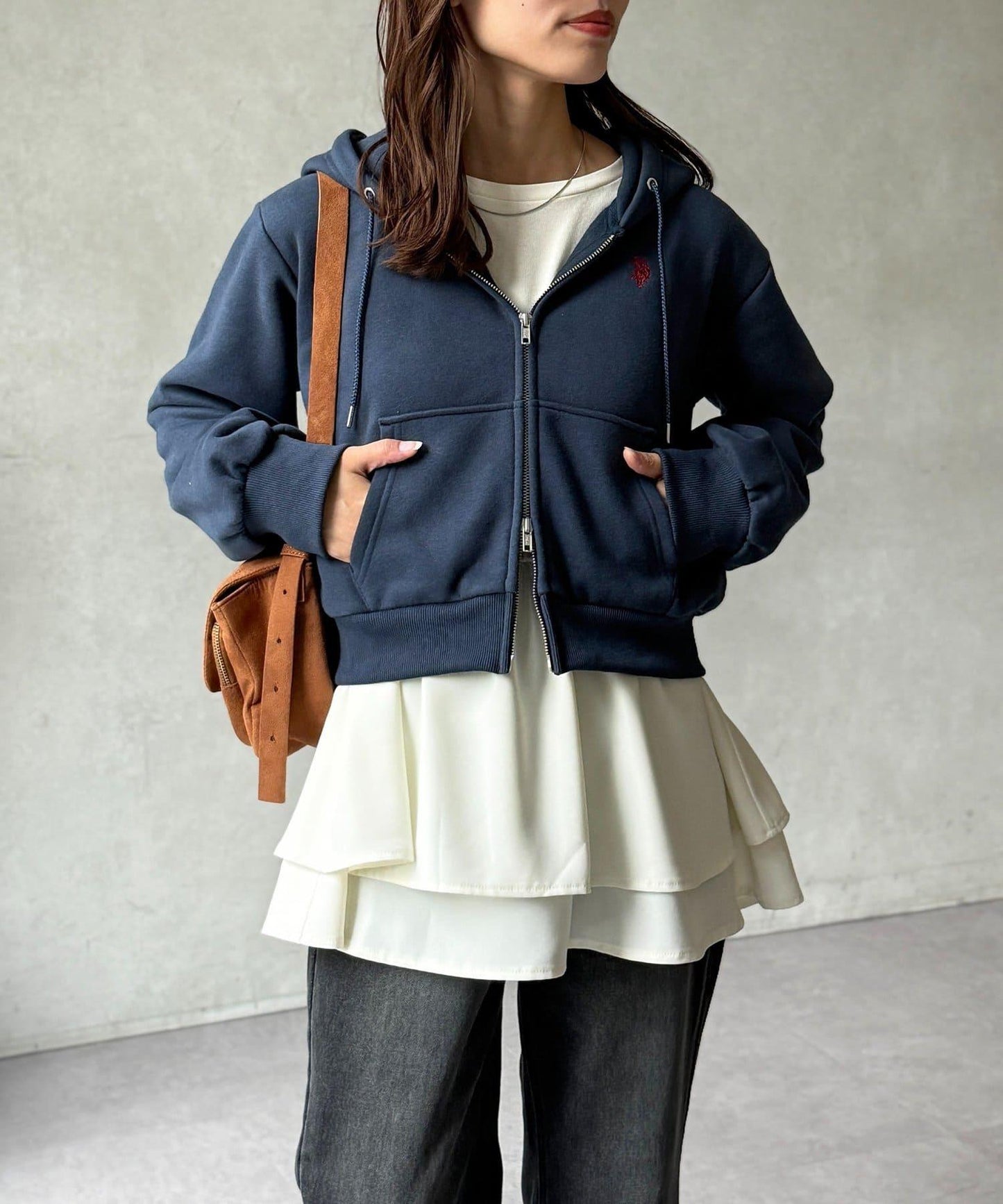 【U.S. POLO ASSN.】加絨短款衛衣