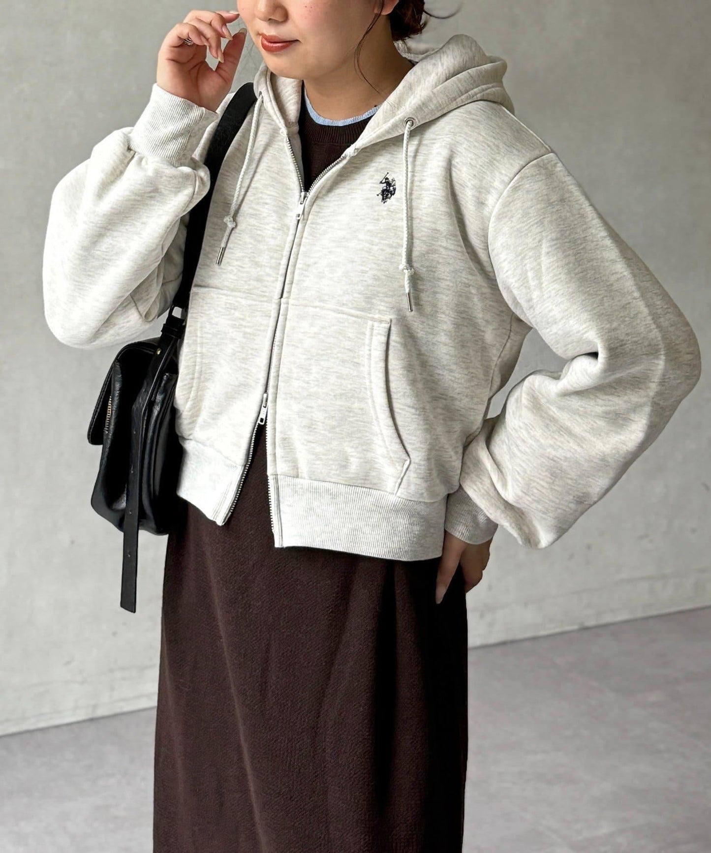 【U.S. POLO ASSN.】加絨短款衛衣