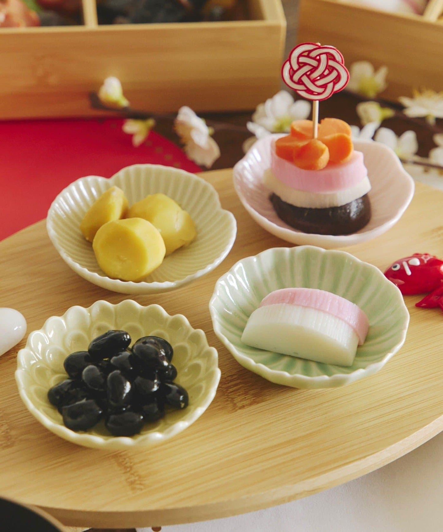 玻璃貫入小碟若松/花開，新春餐具