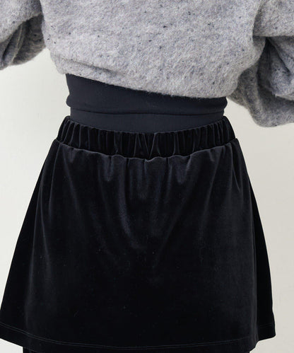 【2尺碼可選/適合身材嬌小】B天鵝絨半身裙褲
