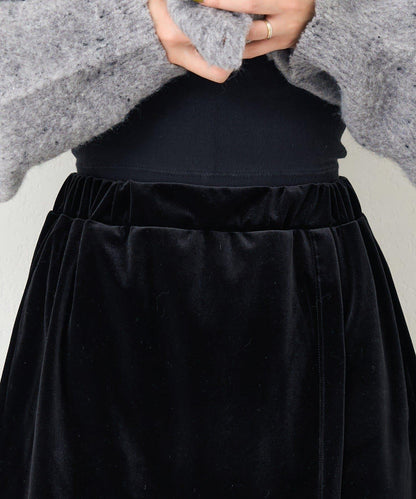 【2尺碼可選/適合身材嬌小】B天鵝絨半身裙褲