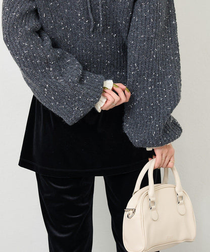 【前後兩穿】B 閃粉後開衩套頭衫