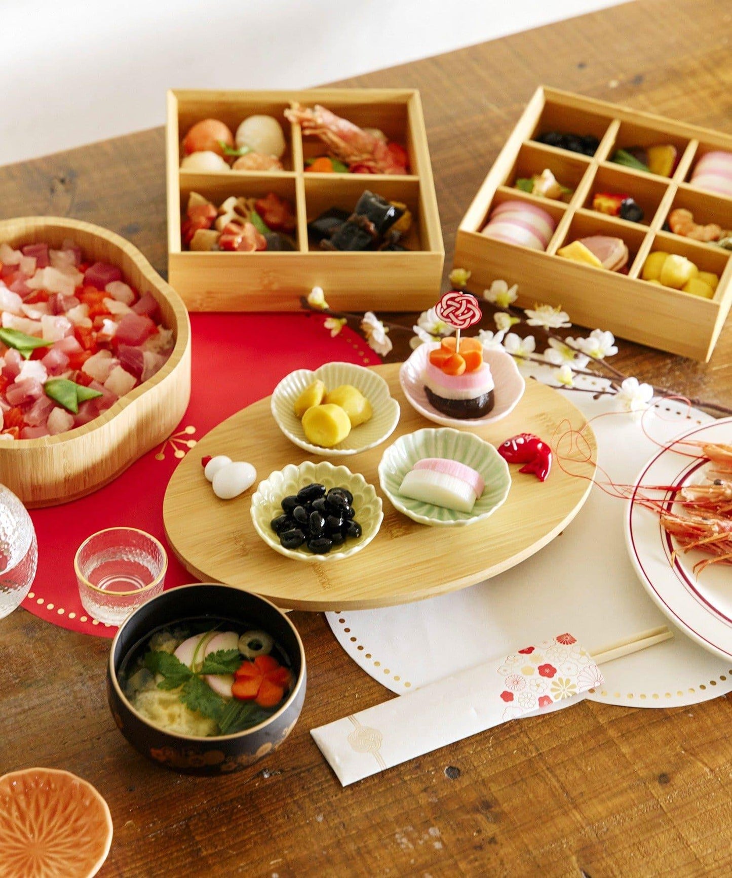 玻璃貫入小碟桃花/花開，新春餐具