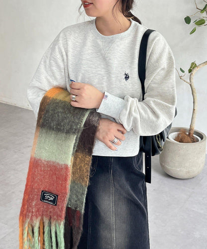 【U.S. POLO ASSN.】短款加絨套頭衫
