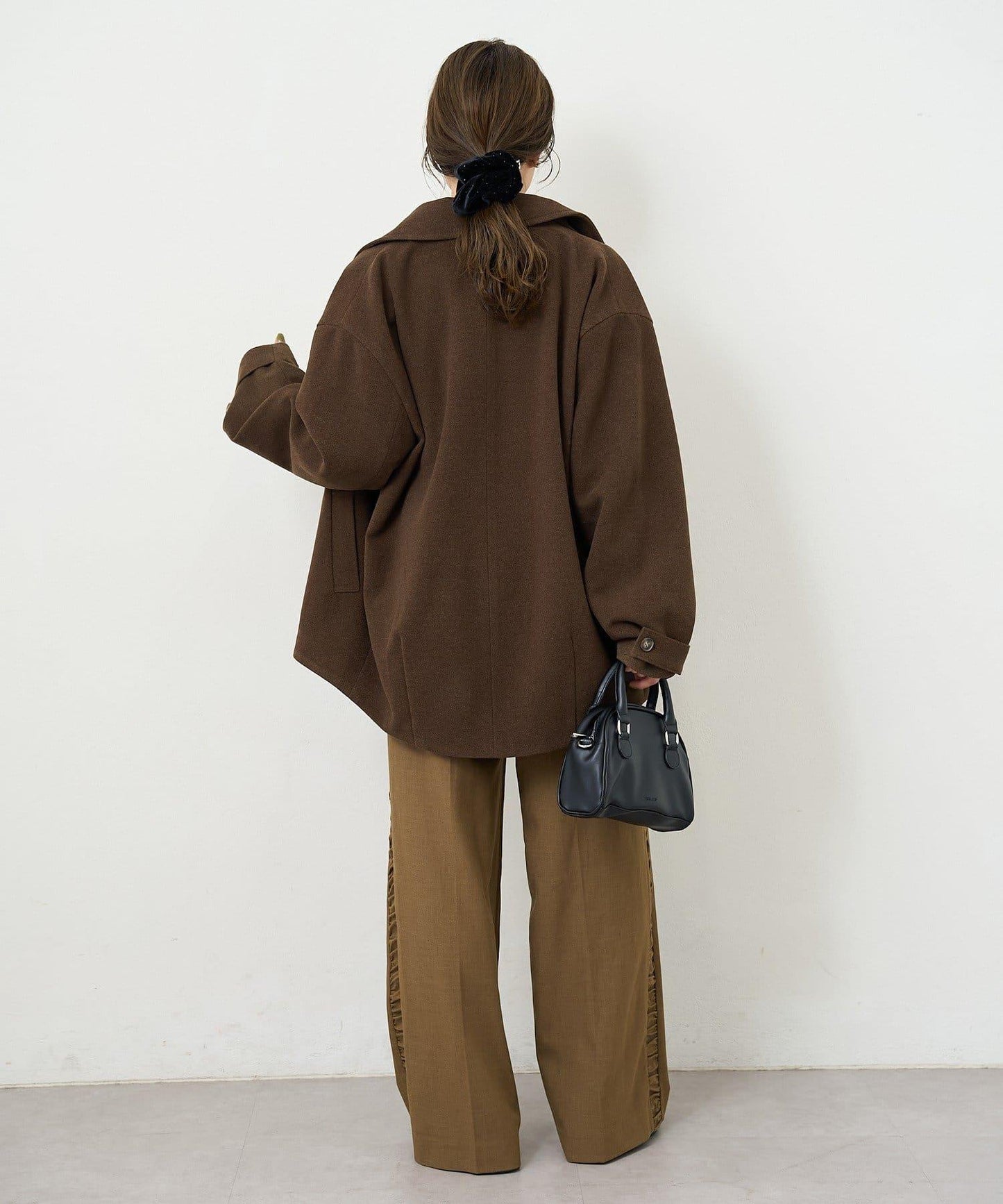 【3尺碼可選/高個子尺碼/小個子尺碼】B側抽褶西裝褲