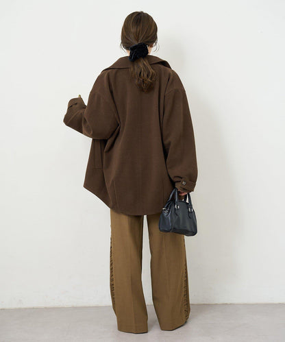 【3尺碼可選/高個子尺碼/小個子尺碼】B側抽褶西裝褲