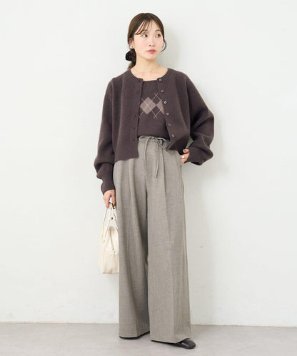 B 菱格吊帶套裝開衫