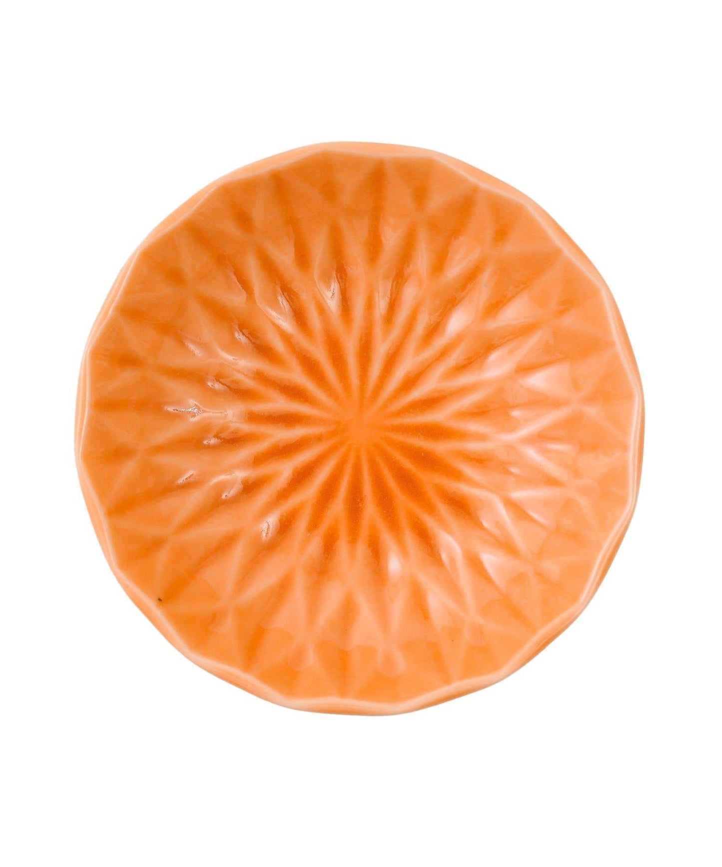 玻璃貫入小碟橙色/花開，新春餐具