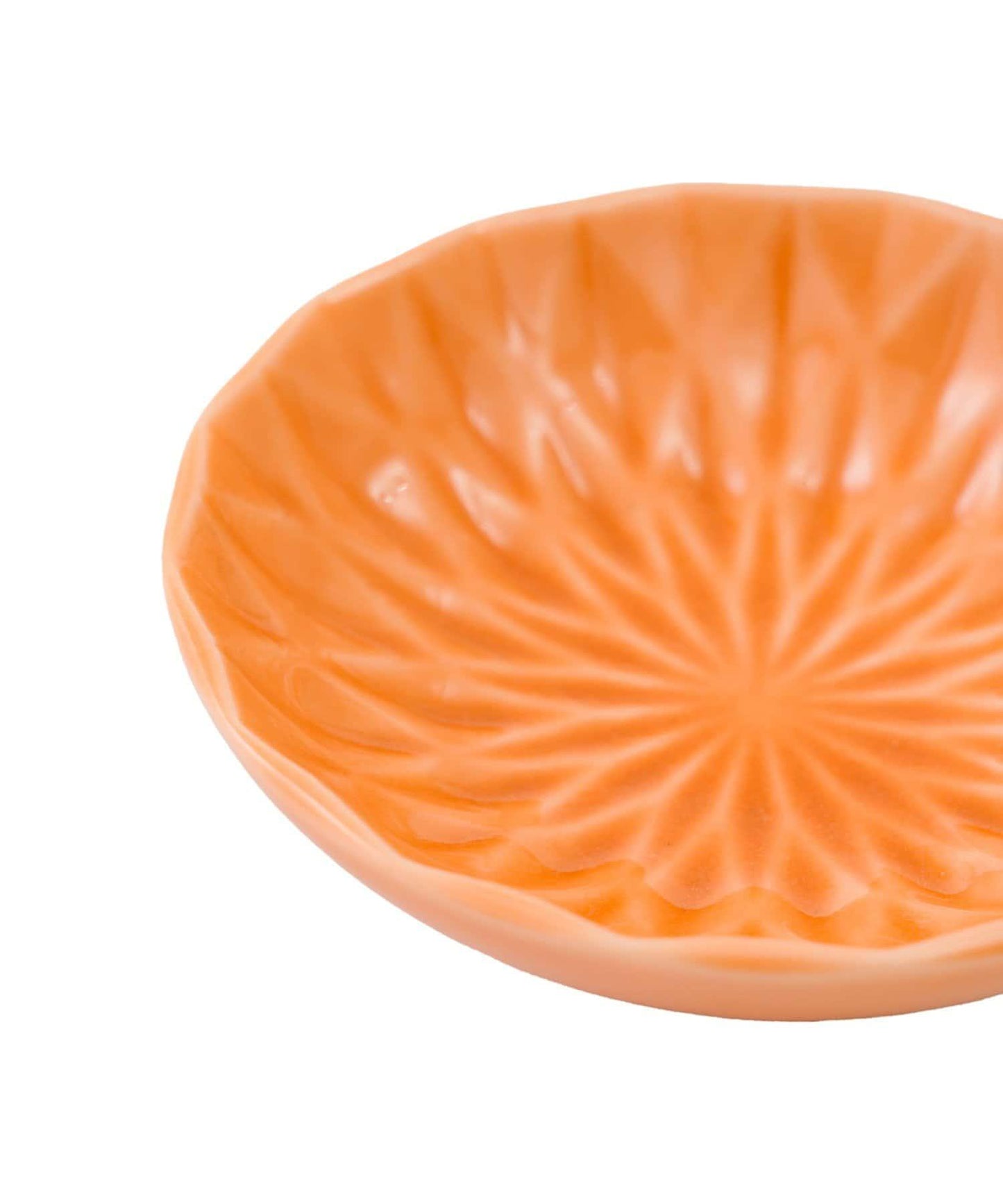 玻璃貫入小碟橙色/花開，新春餐具