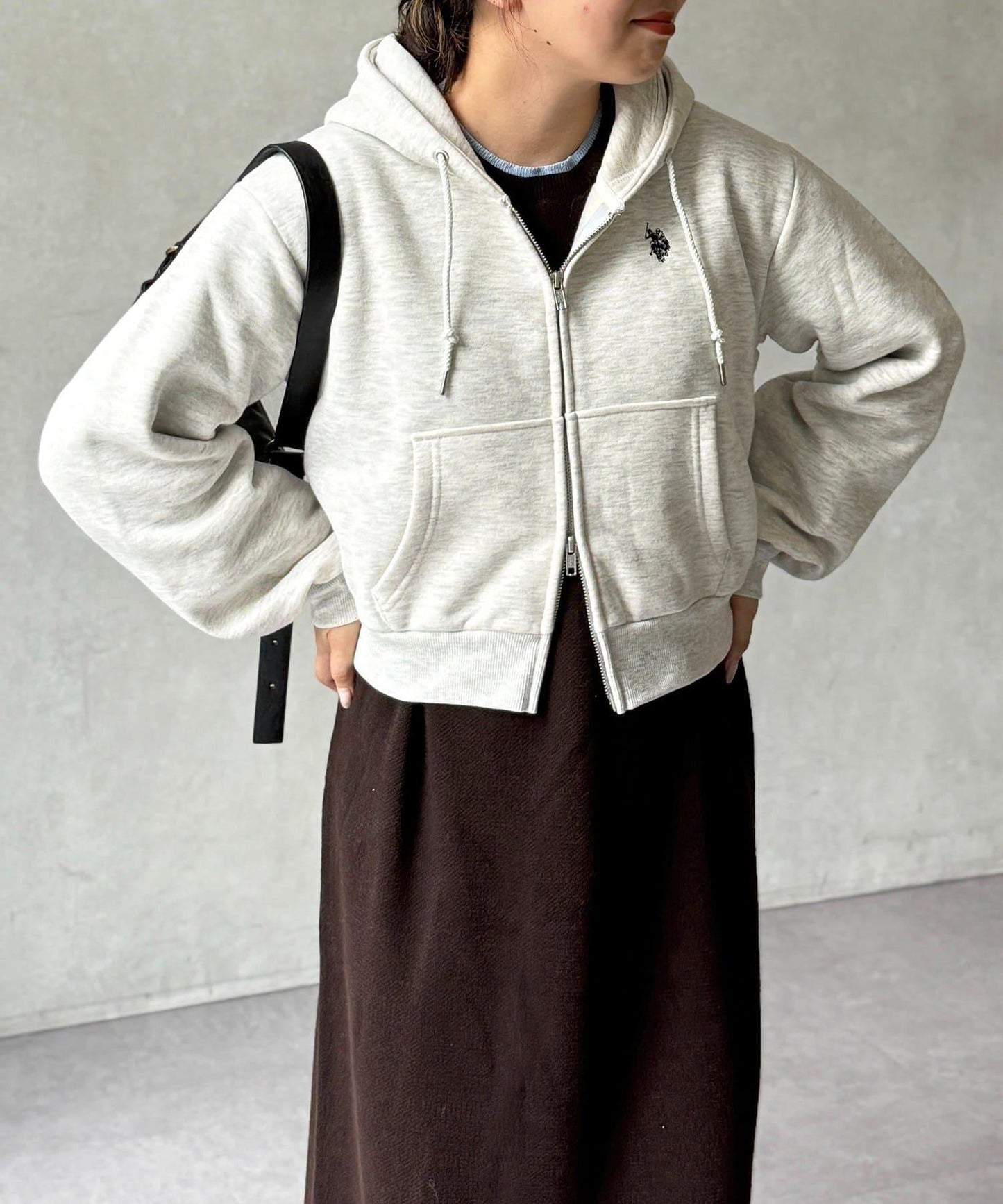 【U.S. POLO ASSN.】加絨短款衛衣