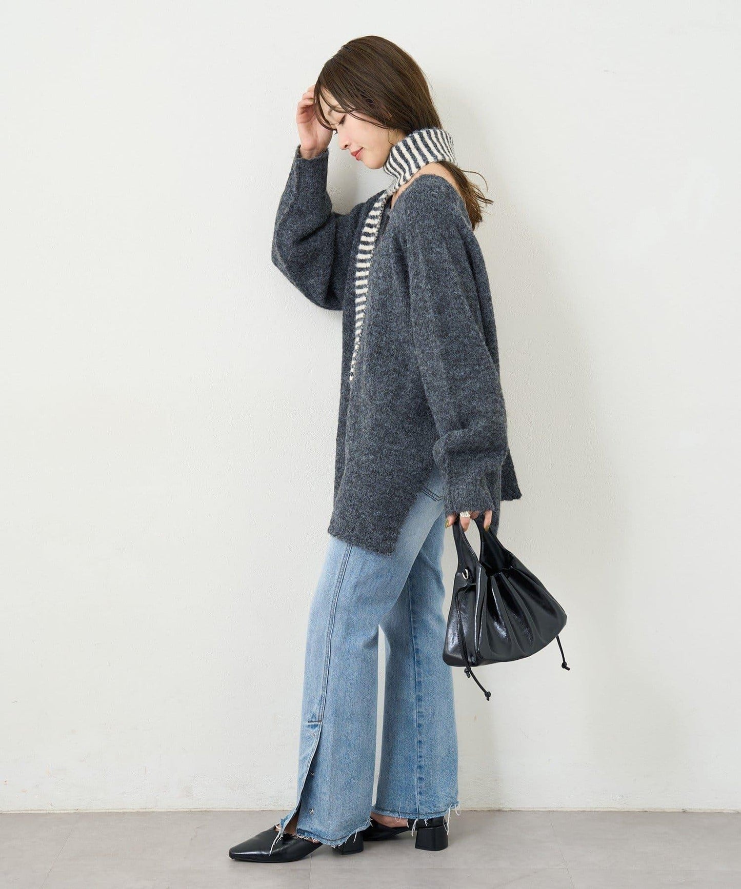 【5色可選/前後兩穿】B針織寬鬆開衫