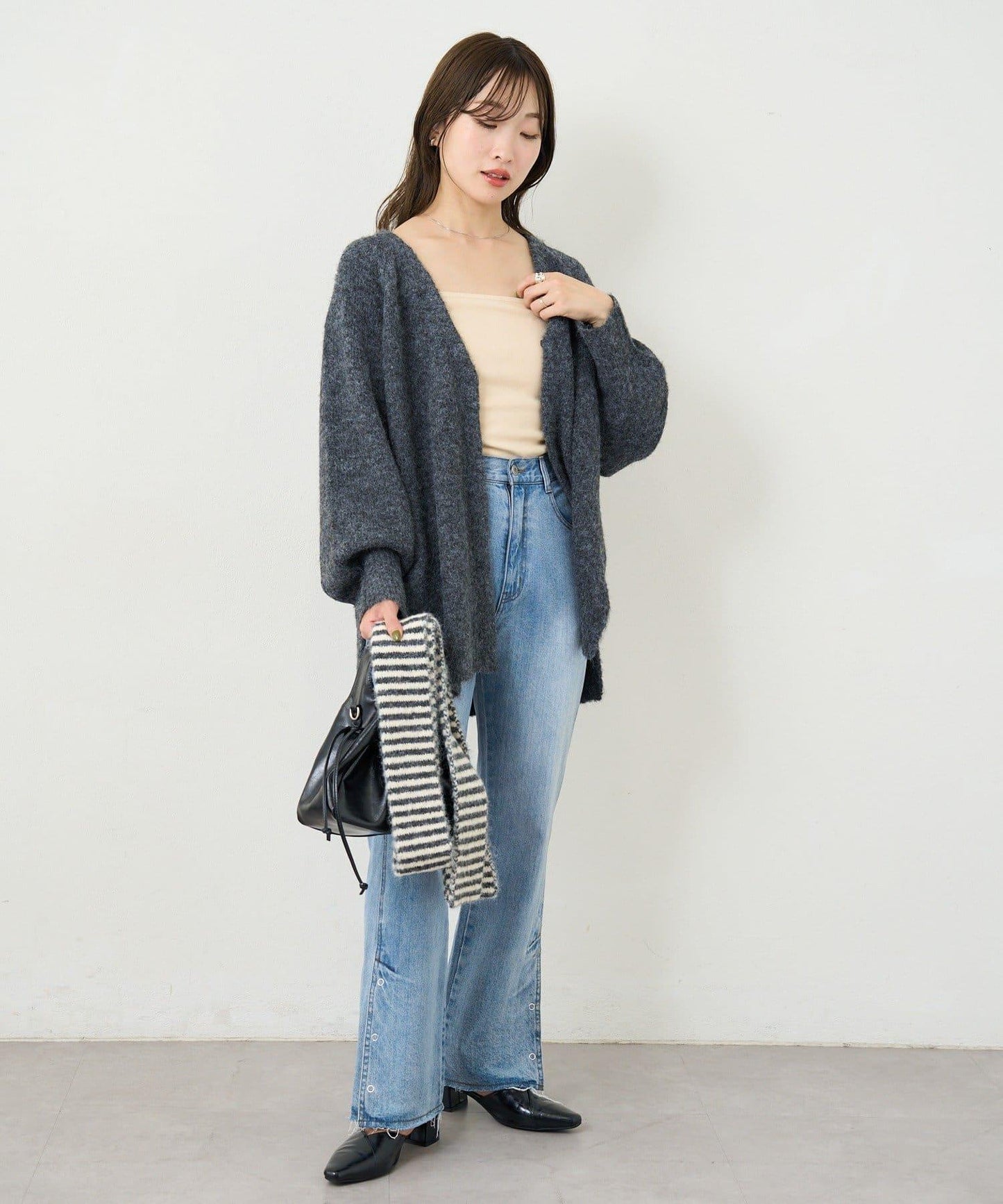 【5色可選/前後兩穿】B針織寬鬆開衫