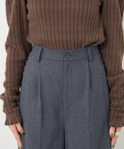 【3尺碼可選/高個子尺碼/小個子尺碼】B側抽褶西裝褲