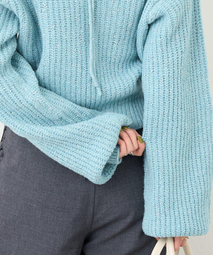 【前後兩穿】B 閃粉後開衩套頭衫