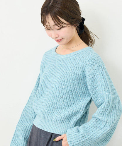 【前後兩穿】B 閃粉後開衩套頭衫