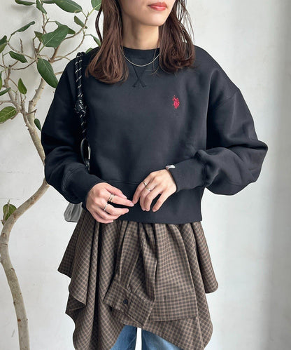 【U.S. POLO ASSN.】短款加絨套頭衫